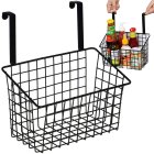Basket basket metal organizer hanging door shelf kitchen