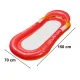 Inflatable Water Hammock Lounge with Mesh, 150x70 cm, Red
