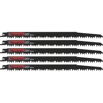 Makita P-05072 Reciprocating Saw Blades for Green Wood, 300 mm, 5 pcs