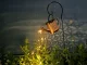 Solar Garden Lantern - Watering Can with LED Garland and Twilight Sensor, Copper