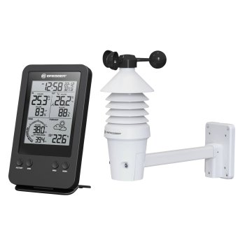 Bresser 7002531 3-in-1 profesionālais anemometrs ar bāzes staciju, melns