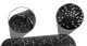 Yoga Massage Roller + Massage Double Fascia Ball + Massage Motion Ball Set, Black-White