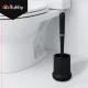 Ruhhy Silicone Toilet Brush with Holder, Black