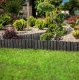 Decorative Lawn Edging WOOD 58 × 12.5 cm, Black
