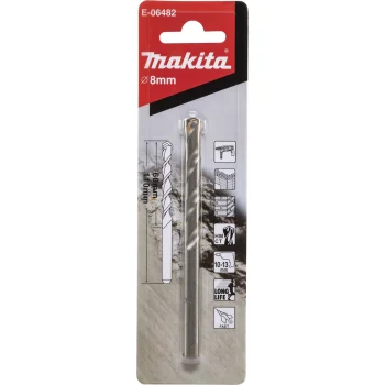 Makita Masonry Drill Bit 8 x 110 mm, Round Shank, E-06482