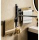 Towel Holder with Movable Arms, Black