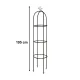 LUARO Metal Garden Pergola for Climbing Plants and Roses, 195 cm, Black