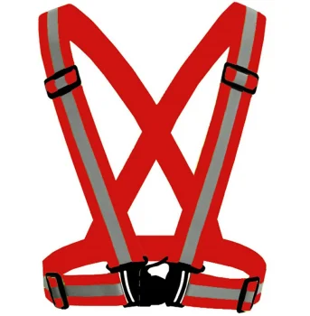 Reflective Suspenders Vest, Red
