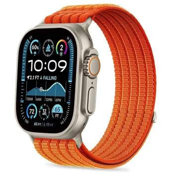 Tech-Protect Nylon Sport dirželis Apple Watch 44 / 45 / 46 / 49 mm, oranžinis