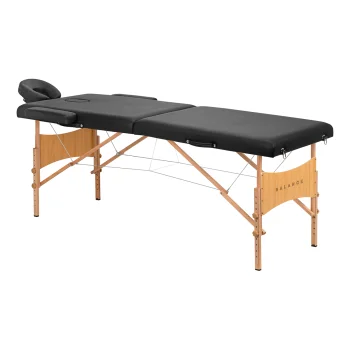 Balance Lux 2-Section Folding Wooden Massage Table, 190x70 cm, Black
