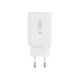 Tech-Protect NC45W-GAN 2-Port USB-C 45W Wall Charger and USB-C Cable, White