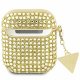 Чехол Guess для AirPods 1 / 2 Rhinestone Triangle Charm, золотистый