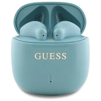 Guess Printed Classic Logo TWS Bluetooth Headphones, Turquoise
