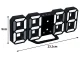 Electronic LED Alarm Clock with Thermometer, Black