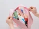 Clear Travel Cosmetic Bag Set 3-in-1 Toiletry Organizer, Pink
