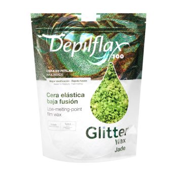 Depilflax 100 Elastic Low Melting Point Depilatory Wax Beads 1000g, Jade