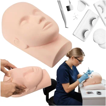 Training Mannequin Head for Eyelash Extension and Makeup Practice
