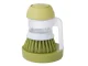 Dishwashing Brush with Soap Dispenser and Stand, Green