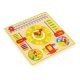 ECOTOYS Wooden Educational Activity Board with Calendar and Clock