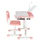 Kids Adjustable Desk and Chair Set with USB LED Lamp, Pink
