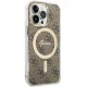 Guess iPhone 13 / 13 Pro Case 4G MagSafe, Brown
