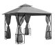 2-in-1 Garden Gazebo 3x3 m with Mosquito Net and Side Walls MultiGarden