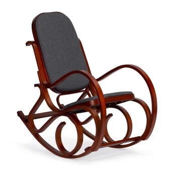 ModernHome Rocking Chair with Wooden Runners Charcoal