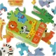 Ikonka KX6015 Kids Puzzle in Metal Tin Safari Animals, 25 pcs