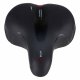 Comfortable Bike Seat with Foam Cushion and Safety Reflector, Black