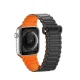 Dux Ducis Armor Strap for Apple Watch (41 / 40 / 38 mm) Silicone Magnetic Band, Black/Orange
