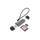 Conceptronic BIAN05G 2-in-1 Dual Plug Card Reader Grey