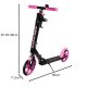 Kruzzel Spidoo 00025628 Foldable Kids City Scooter, Black/Pink