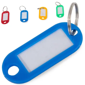 Key Tags with Labels, Set of 100 Pieces