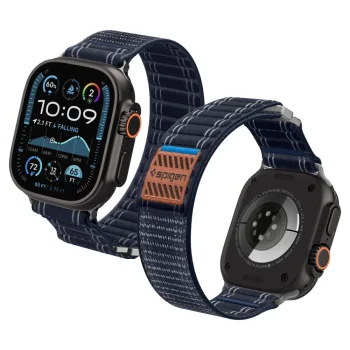 Spigen WBF0 dirželis Apple Watch 44 / 45 / 46 / 49 mm, tamsiai mėlynas