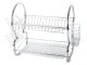 2-Tier Dish Drying Rack, Drainer with Cutlery Holder