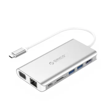 ORICO XC-304-SV-PRO Multi-functional USB-C Hub, Silver