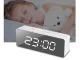 Multifunctional LED Alarm Clock with Mirror and Thermometer, White