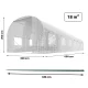 Plonos 4977-B Polytunnel Greenhouse 3x6m (18m2), White