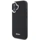 DKNY iPhone 16 Case Plain Silver Logo MagSafe, Black