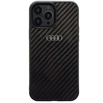 Audi Carbon Fiber vāciņš Apple iPhone 13 Pro Max, Melns
