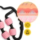 4Fizjo 1487 Manual Spiked Body Massage Roller, Black/Pink