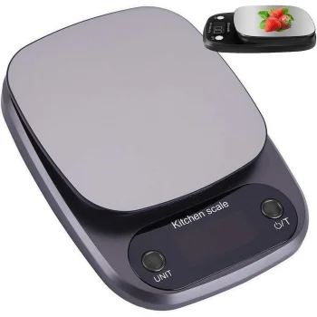 Digital LCD Kitchen Scale 1 g–10 kg High Precision, black