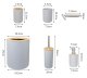 Set of 6 Bathroom Accessories (Brush, Liquid Soap Dispenser, etc.), Black