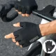 Short Finger Cycling Gloves Rockbros TLS004 ROAD TO SKY Size M - Black