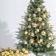 Christmas Tree Baubles Set 100 pcs with Star, 6/4/3 cm, Gold