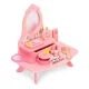 Ecotoys Kids Wooden Dressing Table with Mirror and Drawer, 7 Accessories