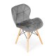 ModernHome Velour Dining Chair Set, 4 pcs, Grey