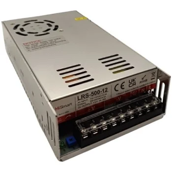 Switching Power Supply 12V, 40A, 500W with Cooling Fan