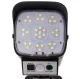 LED solar lamp with dummy security camera and remote control, black