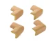Soft Foam Furniture Corner Protectors, Brown, 4 pcs
